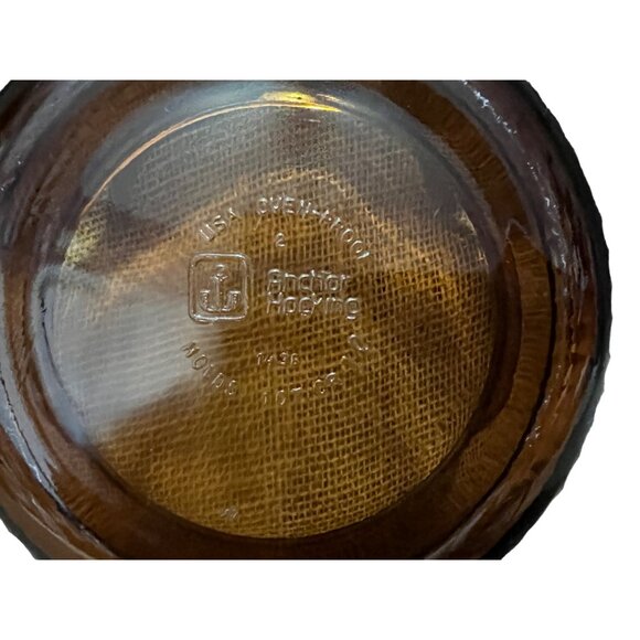 Vintage Anchor Hocking 1 Quart Casserole Baking Dish with Lid and Wicker Woven C - Picture 11 of 16